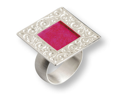 Quadrat Ornamentik - Ring, medium