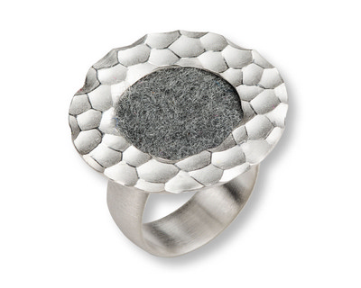 Rund Hammerschlag - Ring, medium