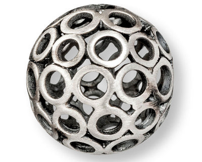 Kugelrund -Orbit - 925 Silber oxidiert